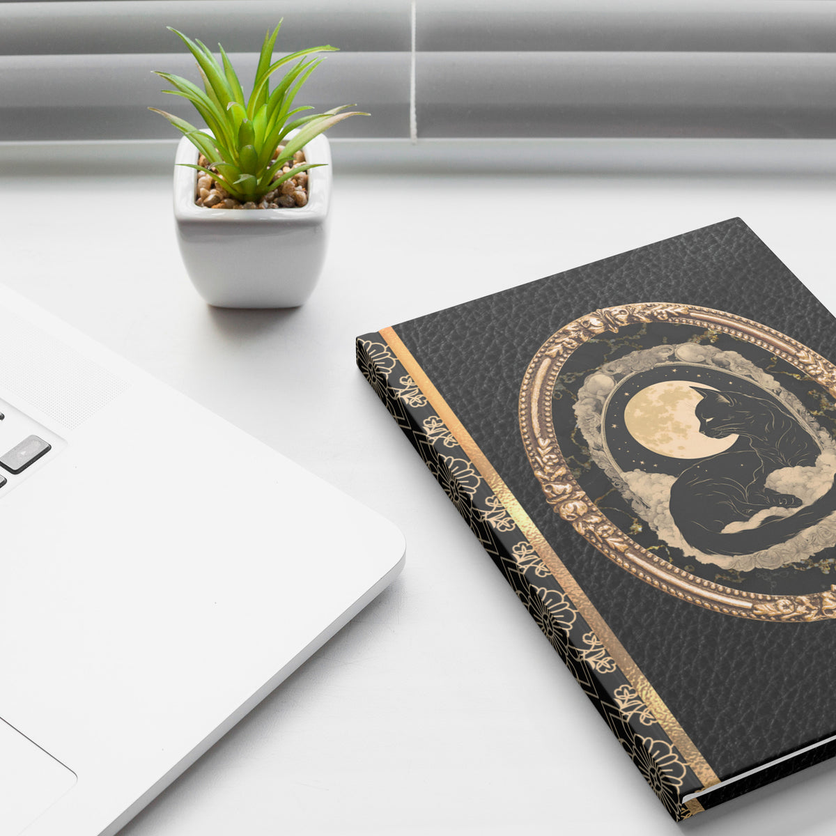 Black Cat Journal | Witchcore Gift | Dark Celestial Notebook Gift | Beautiful Luxury Notebook Gift