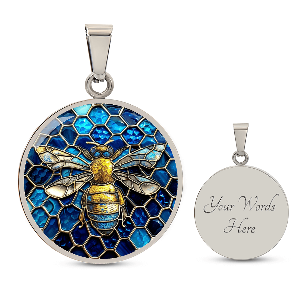 Bee Charm, Faux Stained Glass Bee Pendant, HoneyBee Charm, Bee Lover Gift