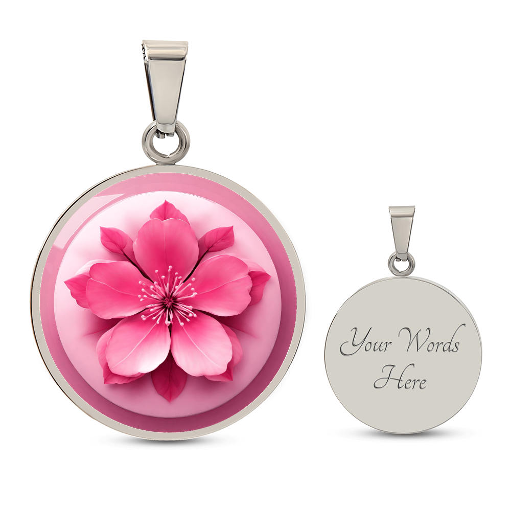 Sakura Cherry Blossom Pendant | Pink Sakura Cherry Blossom | Spring Necklace | Sakura Flower Japanese Necklace | Gifts for Her