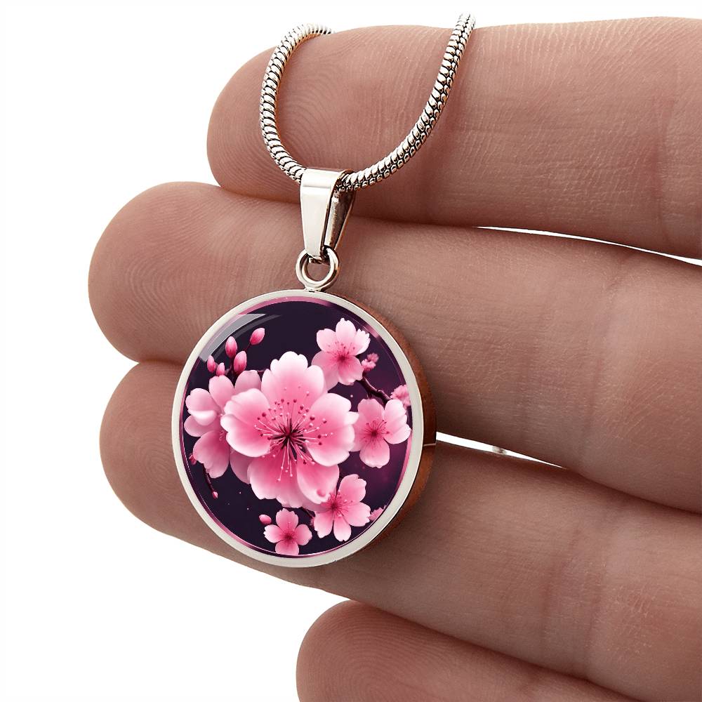 Stunning Cherry Blossom Pendant | Pink Sakura Cherry Blossom | Spring Necklace | Sakura Flower Japanese Necklace | Gifts for Her