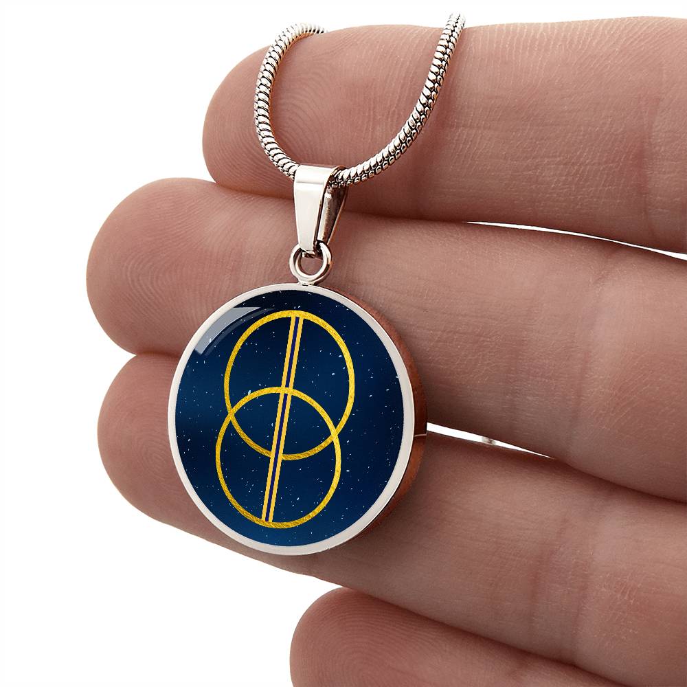 Vesica Piscis Flower of Life Necklace | Sacred Geometry Necklace | Chalice Well Necklace Pendant | Avalon Spiritual Jewelry