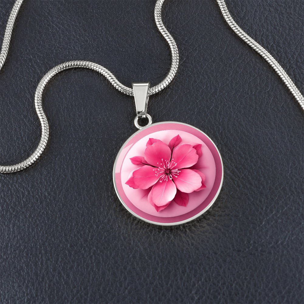 Sakura Cherry Blossom Pendant | Pink Sakura Cherry Blossom | Spring Necklace | Sakura Flower Japanese Necklace | Gifts for Her