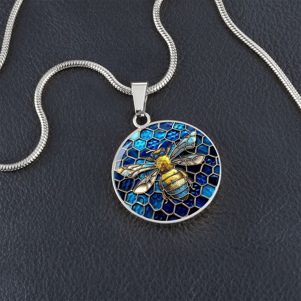 Bee Charm, Faux Stained Glass Bee Pendant, HoneyBee Charm, Bee Lover Gift