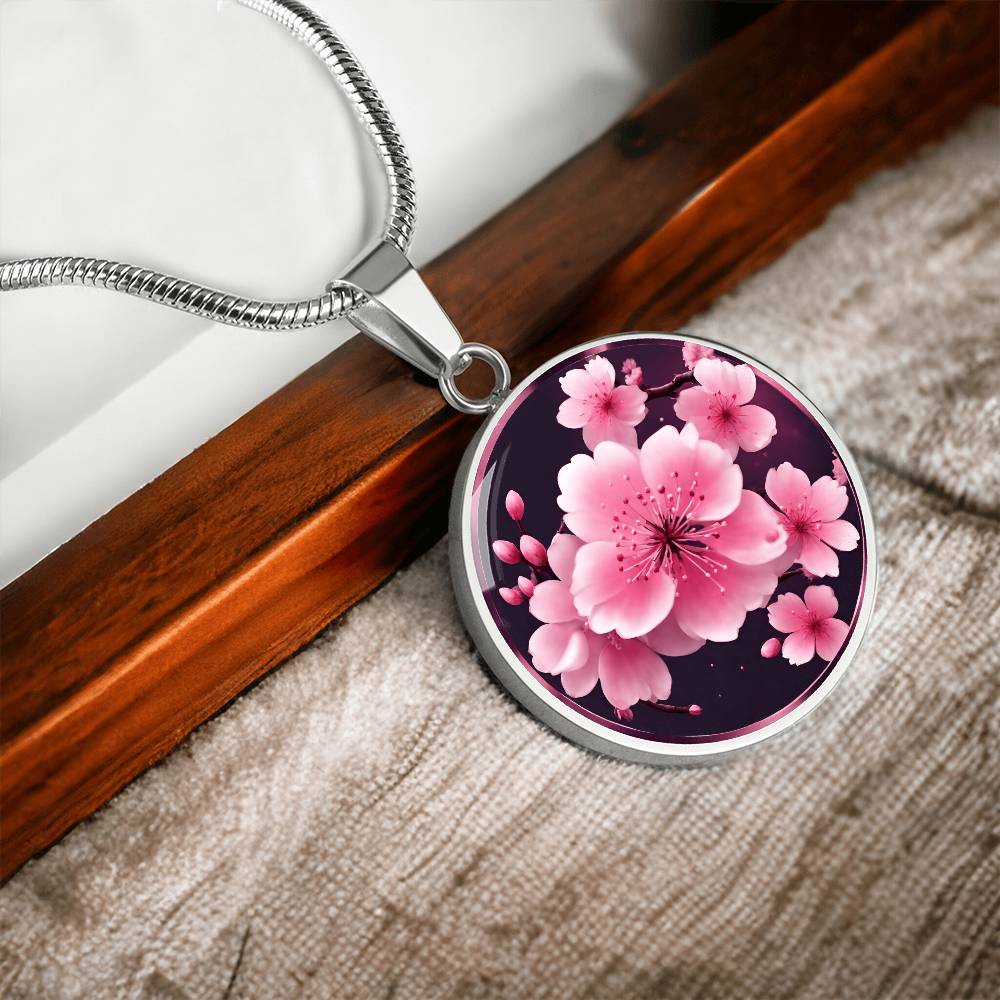 Stunning Cherry Blossom Pendant | Pink Sakura Cherry Blossom | Spring Necklace | Sakura Flower Japanese Necklace | Gifts for Her