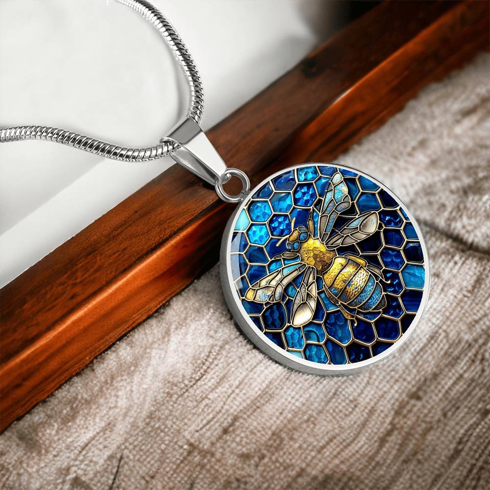Bee Charm, Faux Stained Glass Bee Pendant, HoneyBee Charm, Bee Lover Gift