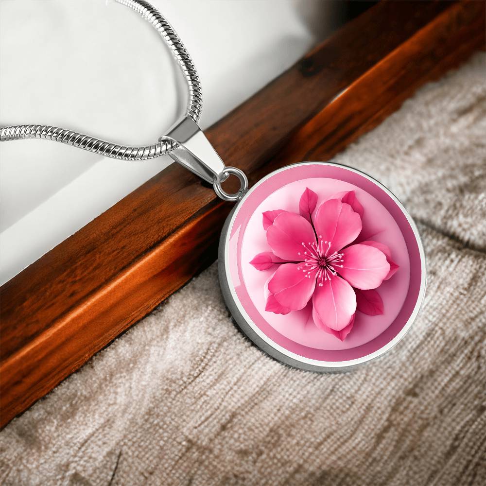 Sakura Cherry Blossom Pendant | Pink Sakura Cherry Blossom | Spring Necklace | Sakura Flower Japanese Necklace | Gifts for Her