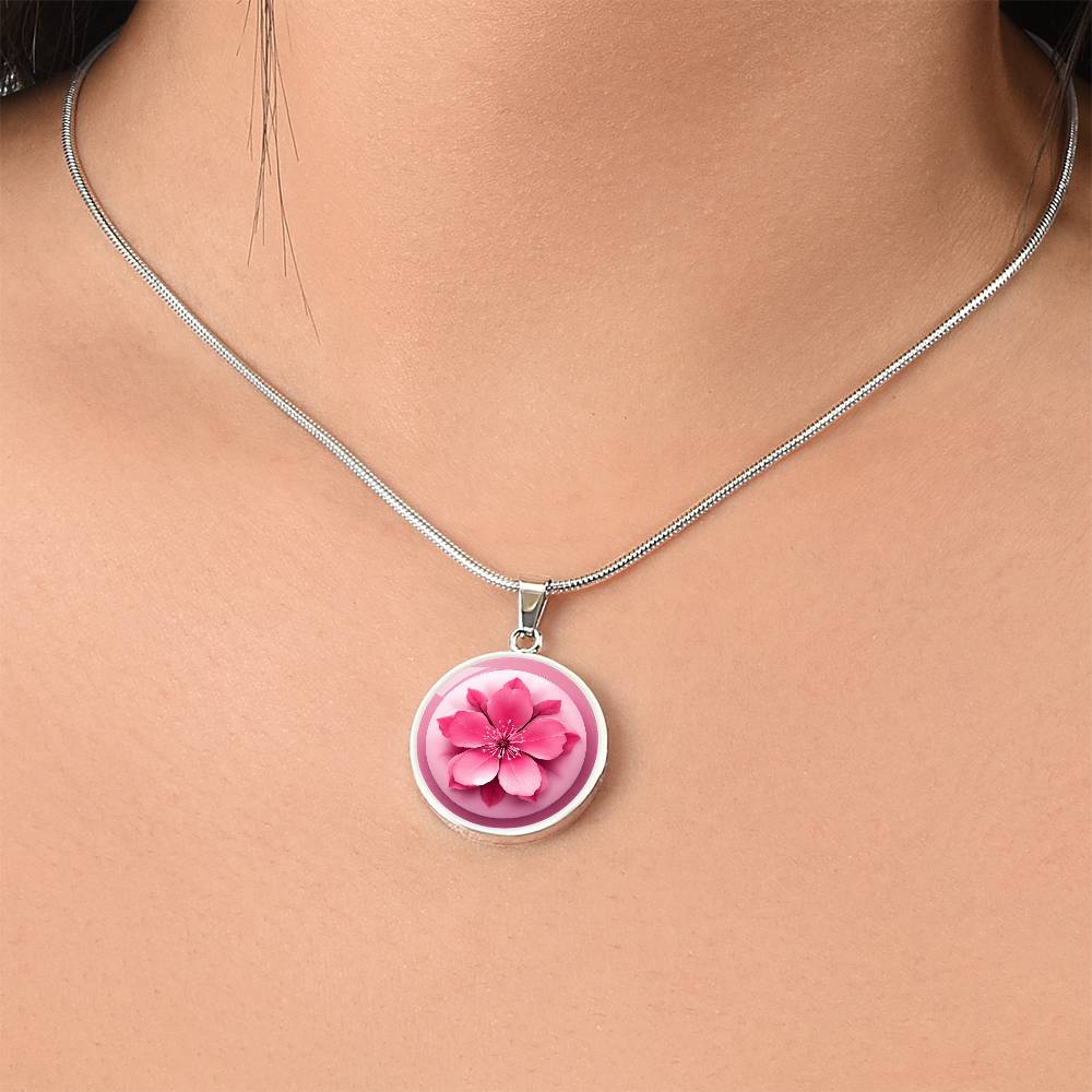Sakura Cherry Blossom Pendant | Pink Sakura Cherry Blossom | Spring Necklace | Sakura Flower Japanese Necklace | Gifts for Her