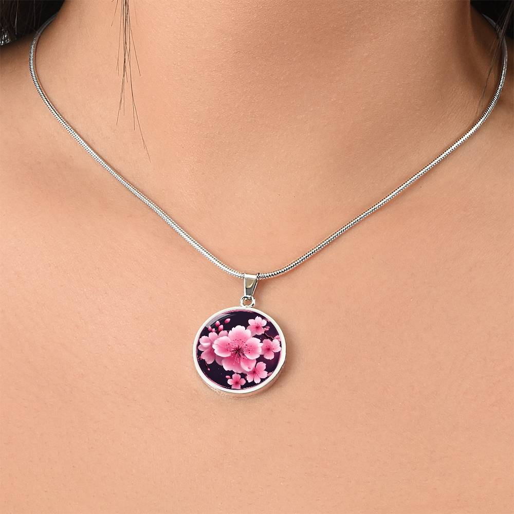 Stunning Cherry Blossom Pendant | Pink Sakura Cherry Blossom | Spring Necklace | Sakura Flower Japanese Necklace | Gifts for Her