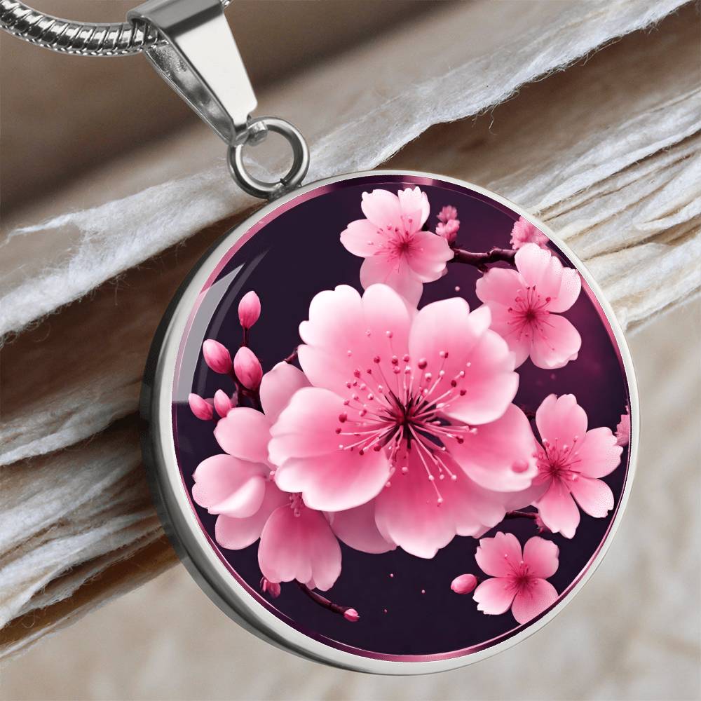 Stunning Cherry Blossom Pendant | Pink Sakura Cherry Blossom | Spring Necklace | Sakura Flower Japanese Necklace | Gifts for Her