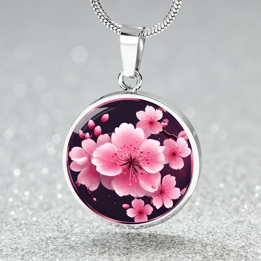 Stunning Cherry Blossom Pendant | Pink Sakura Cherry Blossom | Spring Necklace | Sakura Flower Japanese Necklace | Gifts for Her