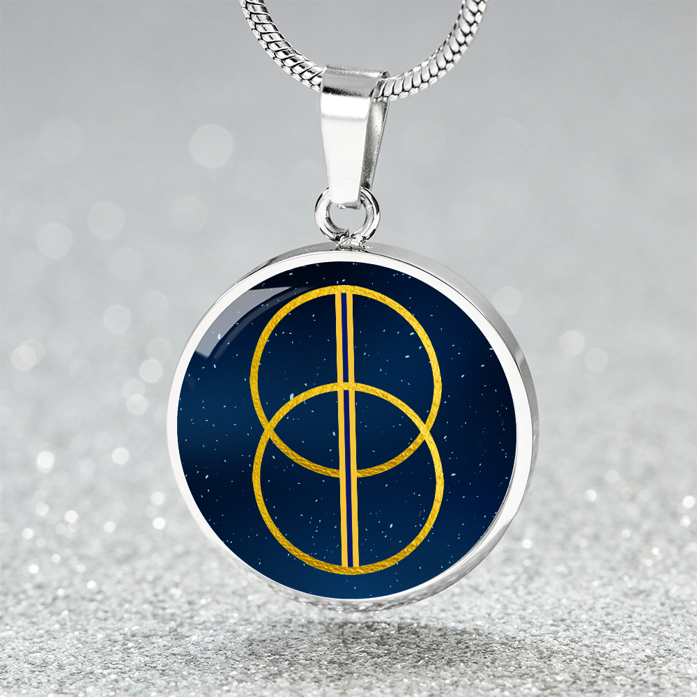 Vesica Piscis Flower of Life Necklace | Sacred Geometry Necklace | Chalice Well Necklace Pendant | Avalon Spiritual Jewelry