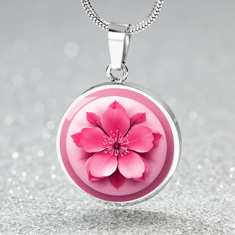 Sakura Cherry Blossom Pendant | Pink Sakura Cherry Blossom | Spring Necklace | Sakura Flower Japanese Necklace | Gifts for Her