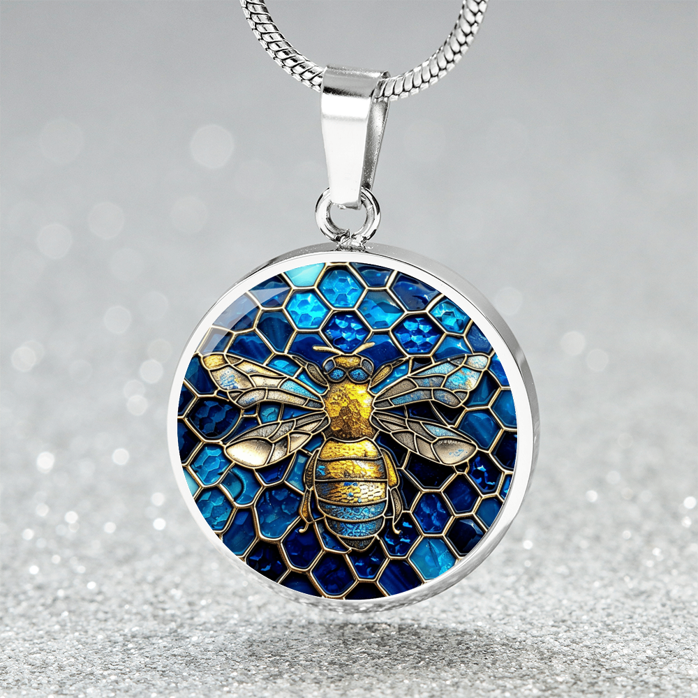 Bee Charm, Faux Stained Glass Bee Pendant, HoneyBee Charm, Bee Lover Gift