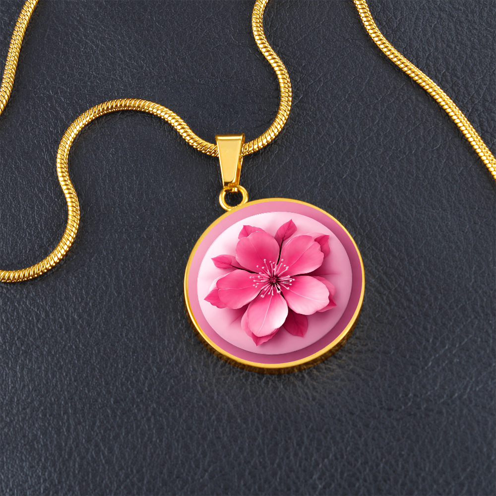 Sakura Cherry Blossom Pendant | Pink Sakura Cherry Blossom | Spring Necklace | Sakura Flower Japanese Necklace | Gifts for Her