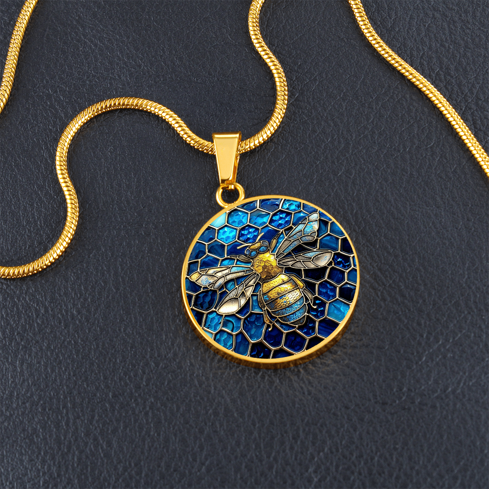 Bee Charm, Faux Stained Glass Bee Pendant, HoneyBee Charm, Bee Lover Gift