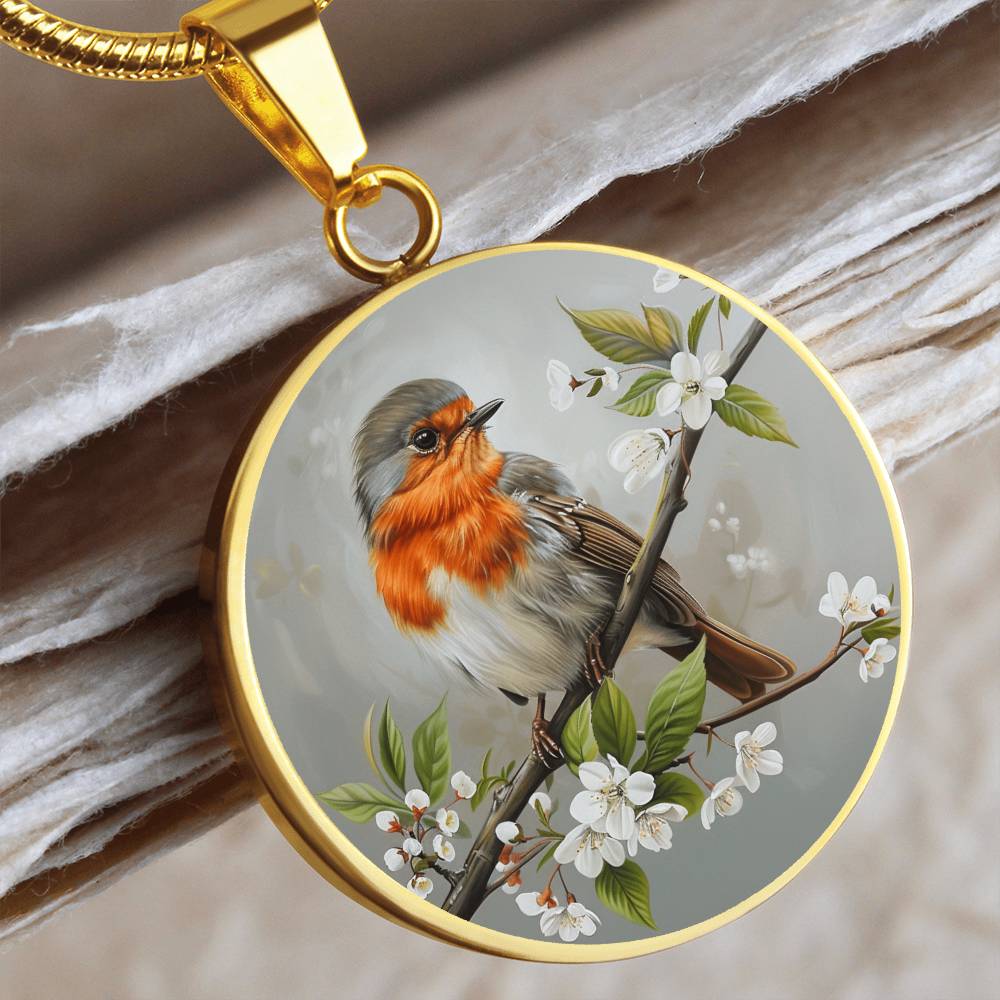 Red Robin Bird Pendant Necklace | Nature Inspired Jewellery | Bird Necklace | Bird Lover Gift | Vintage Robin Bird Charm