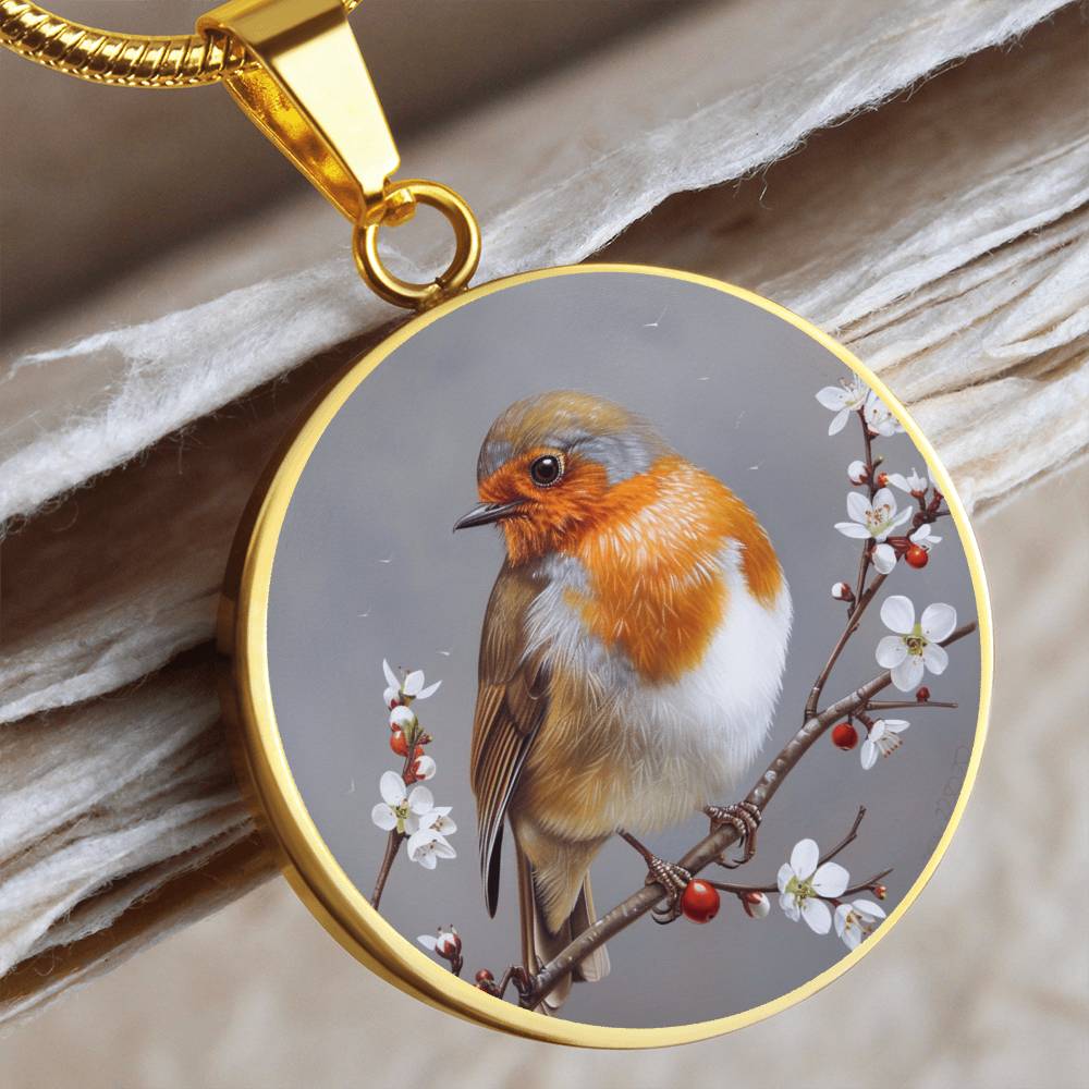 Red Robin Bird Pendant Necklace | Nature Inspired Jewellery | Bird Necklace | Bird Lover Gift | Vintage Robin Bird Charm