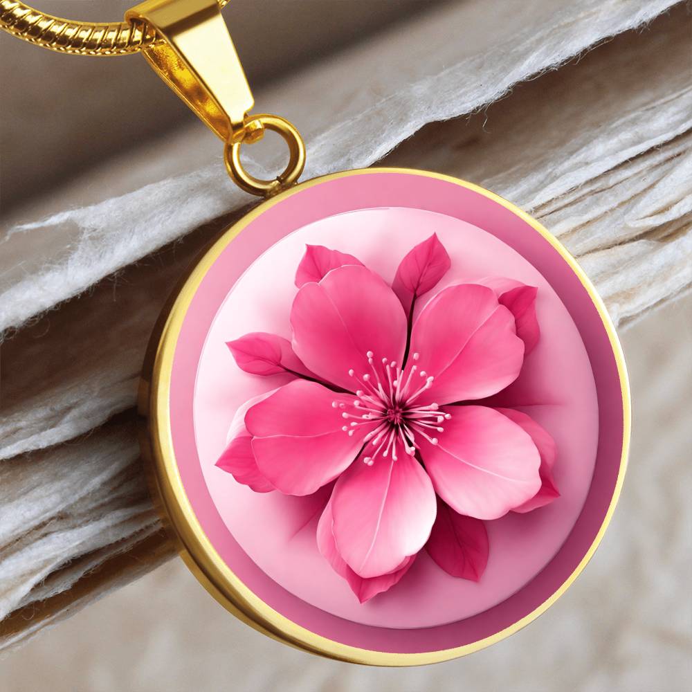 Sakura Cherry Blossom Pendant | Pink Sakura Cherry Blossom | Spring Necklace | Sakura Flower Japanese Necklace | Gifts for Her