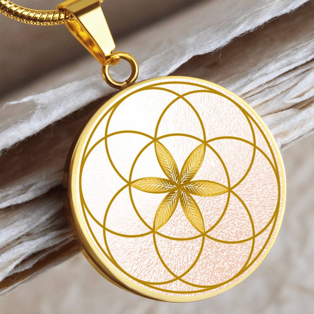 Seed of Life Sacred Geometry Necklace | Sacred Geometry Pendant | Circle of Life Charm | Spiritual Yoga Jewelry