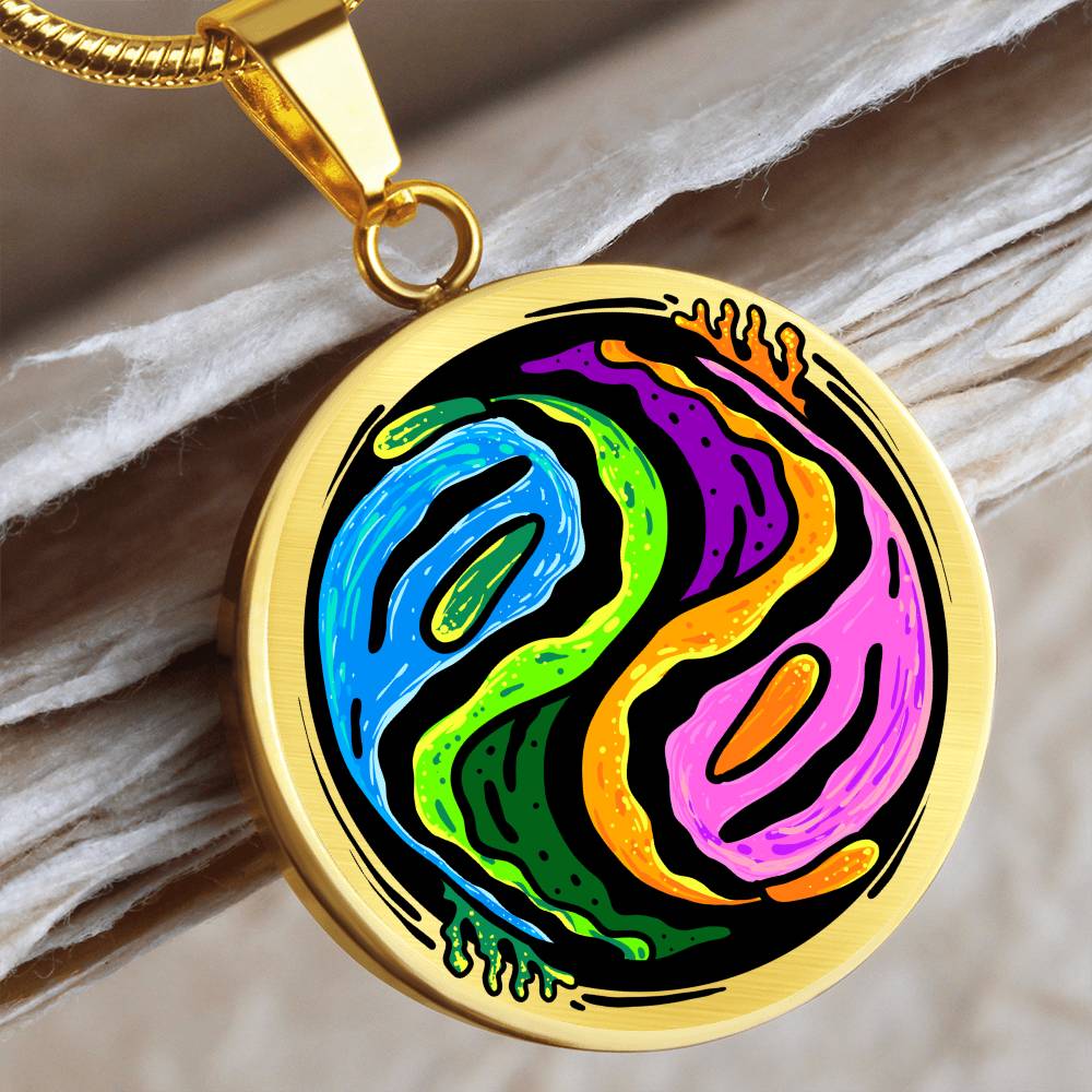 Nudibranch Necklace | Nudi Yin Yang Pendant | Nudibranch Lover Gift