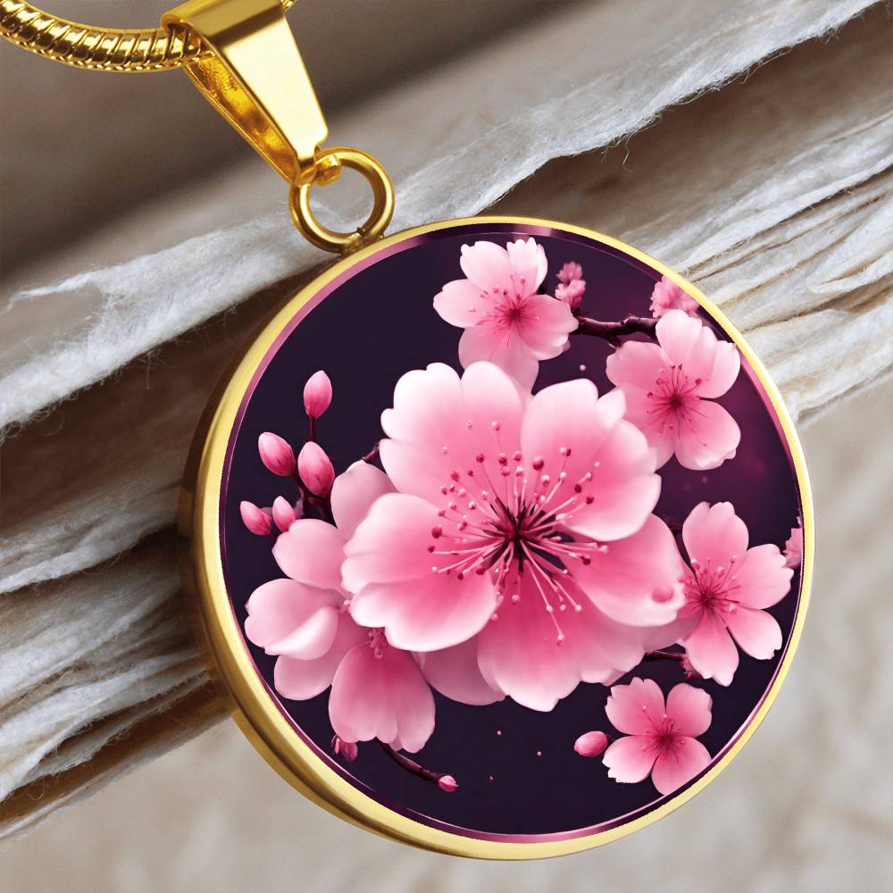 Stunning Cherry Blossom Pendant | Pink Sakura Cherry Blossom | Spring Necklace | Sakura Flower Japanese Necklace | Gifts for Her