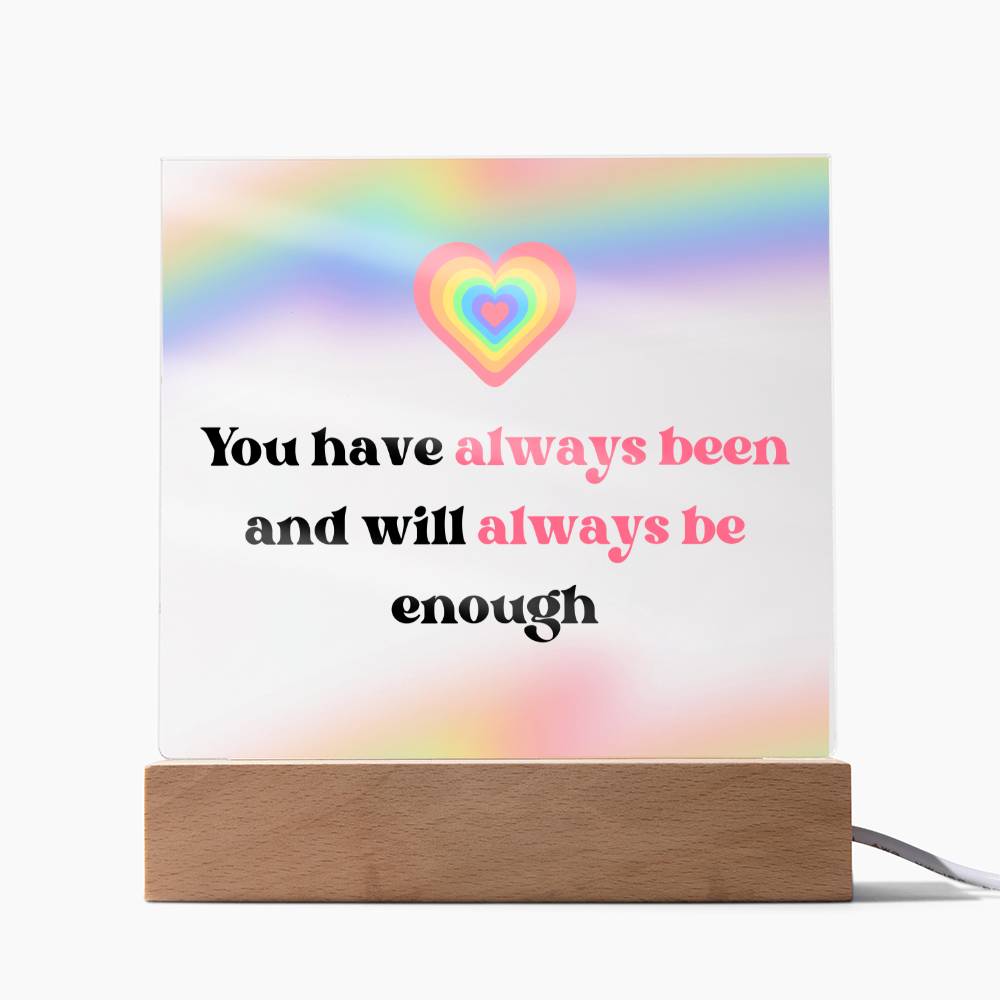 You have always been enough sign | mental health gift | Therapy Office Decor | Self Love Gift