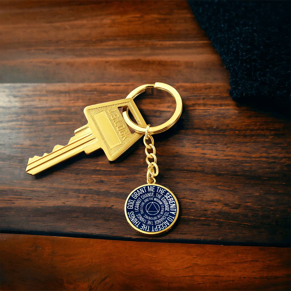Serenity Prayer Sobriety Gift Keychain | AA gift | Sober Anniversary Gift