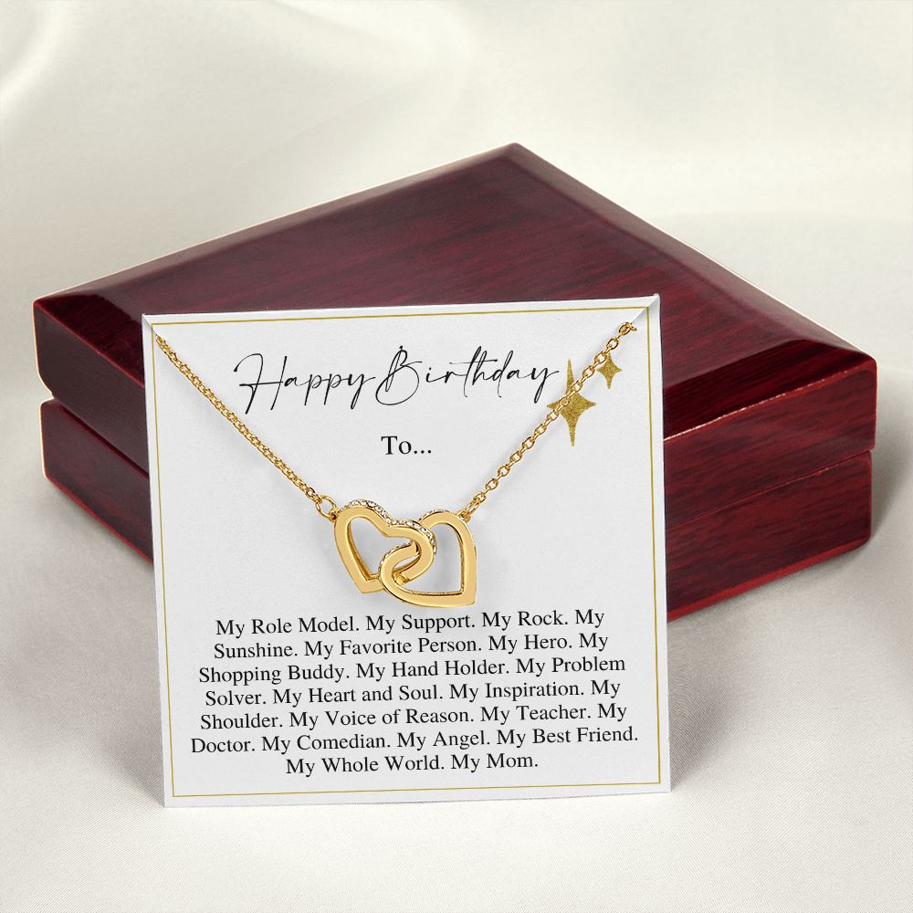 My Whole World - Gift For Mom - Interlocking Heart