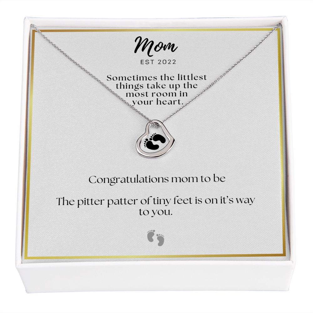 Tiny Feet - Expecting Mom Gift - Delicate Heart