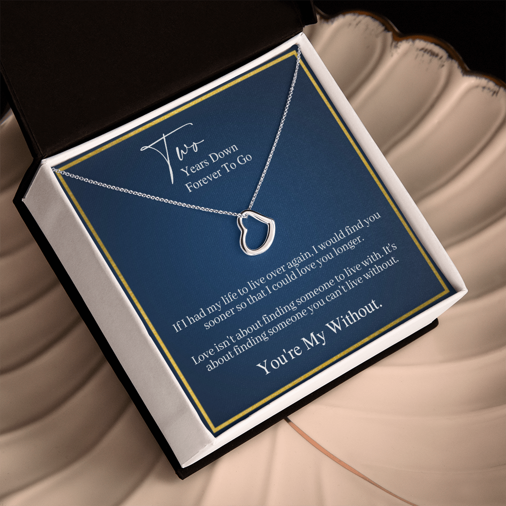 Finding You - 2nd Anniversary Gift - Delicate Heart