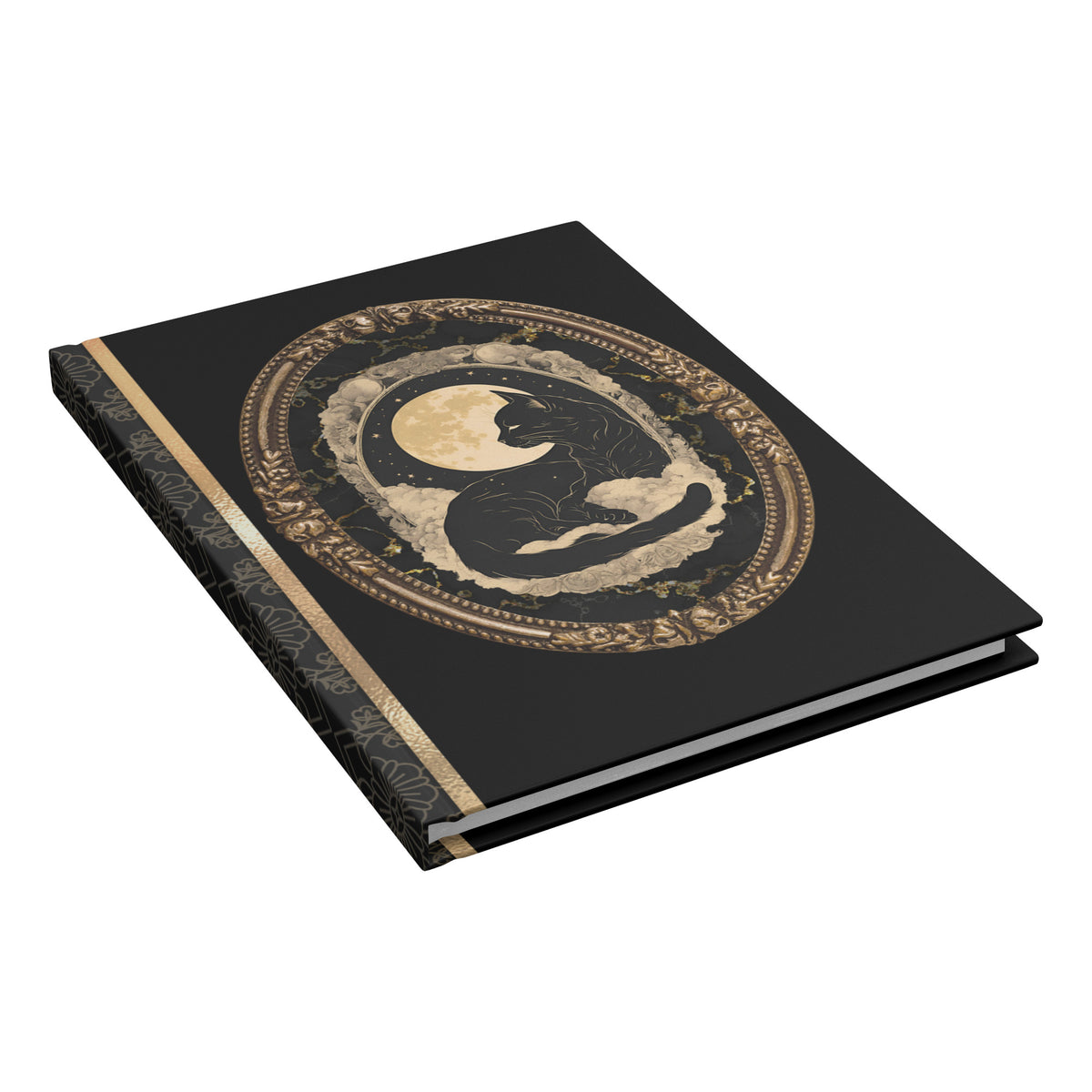 Black Cat Journal | Witchcore Gift | Dark Celestial Notebook Gift | Beautiful Luxury Notebook Gift