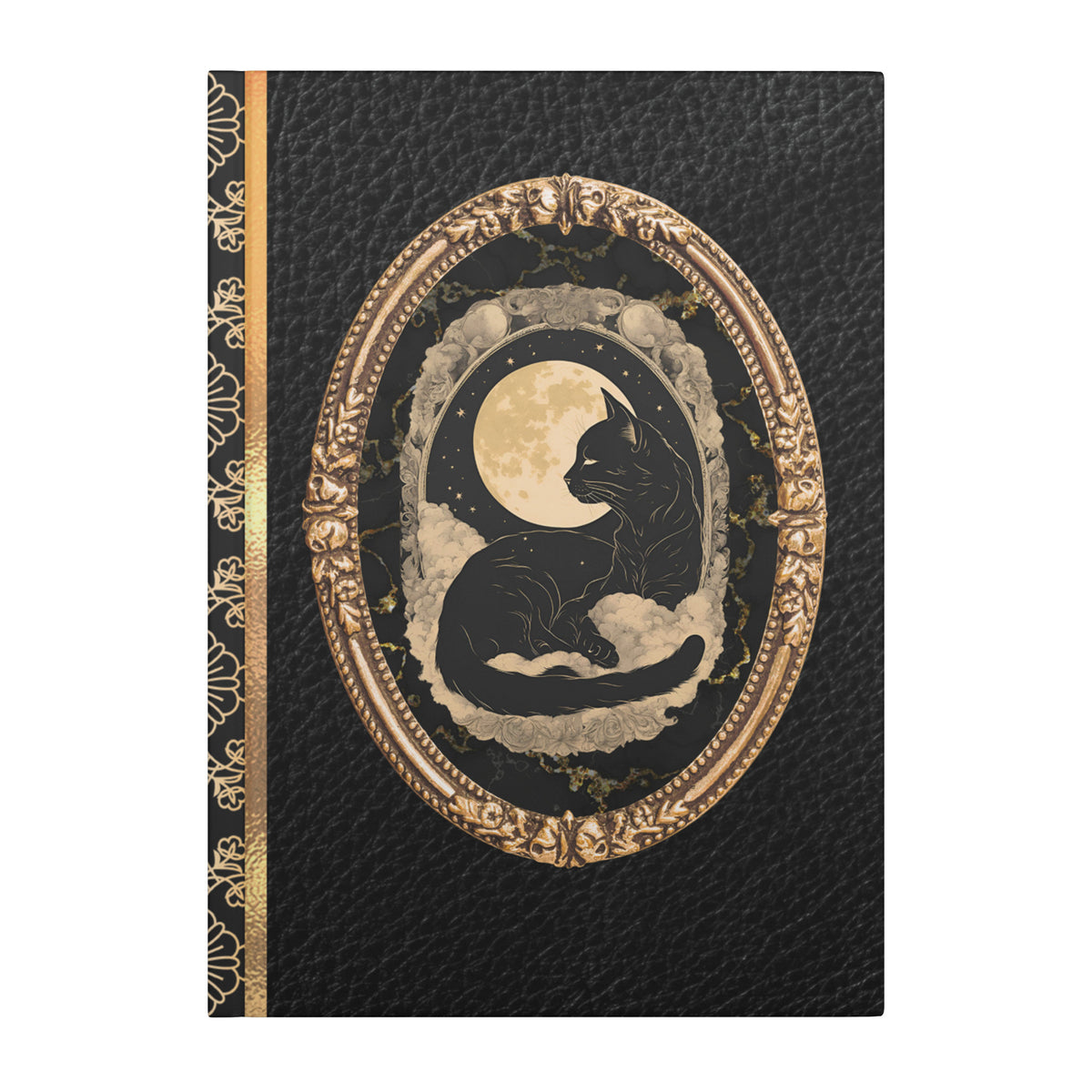 Black Cat Journal | Witchcore Gift | Dark Celestial Notebook Gift | Beautiful Luxury Notebook Gift