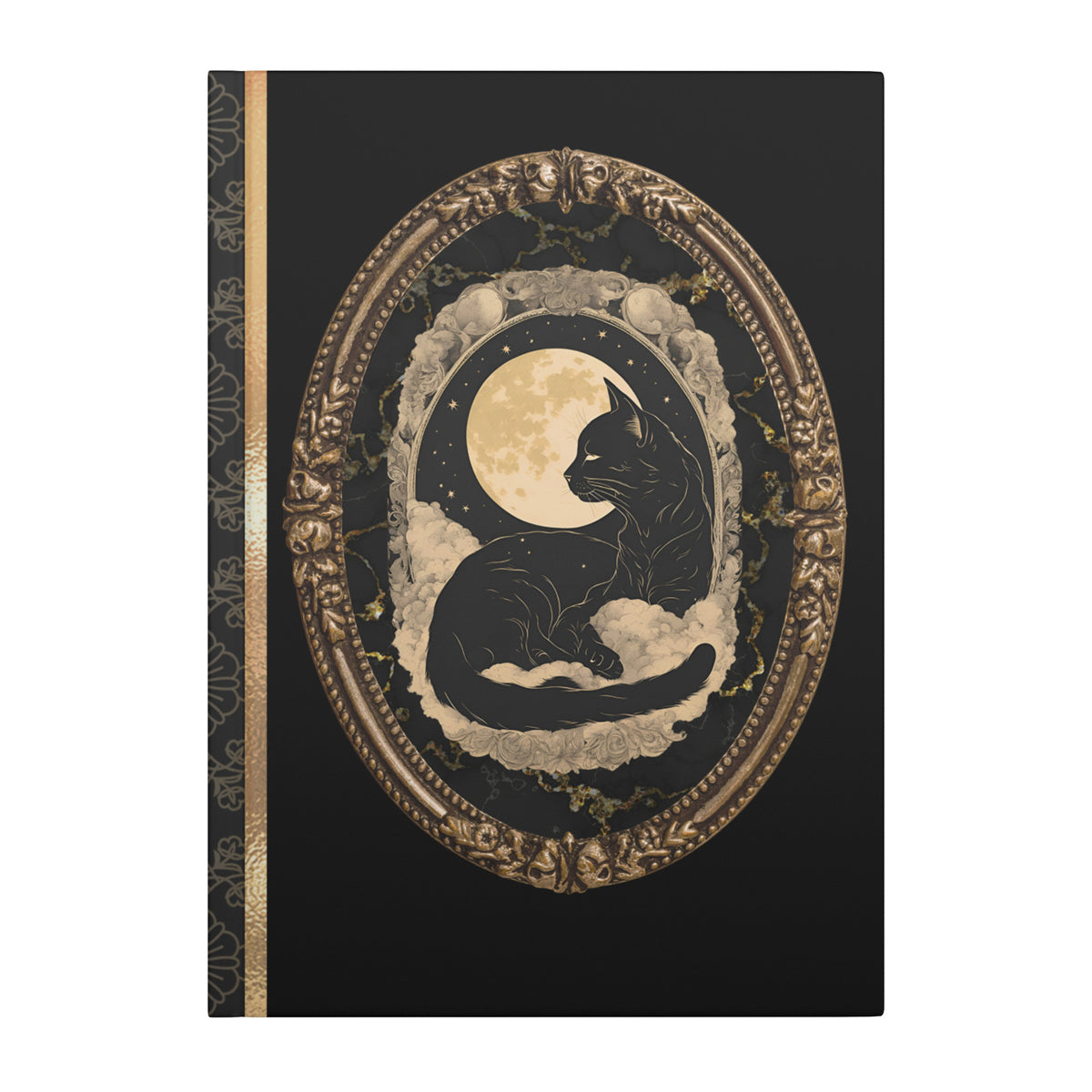 Black Cat Journal | Witchcore Gift | Dark Celestial Notebook Gift | Beautiful Luxury Notebook Gift