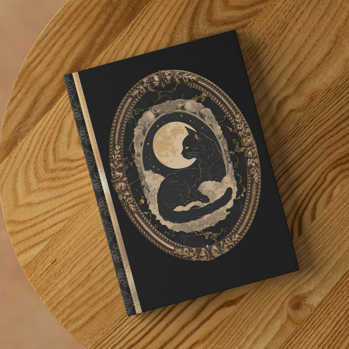 Black Cat Journal | Witchcore Gift | Dark Celestial Notebook Gift | Beautiful Luxury Notebook Gift