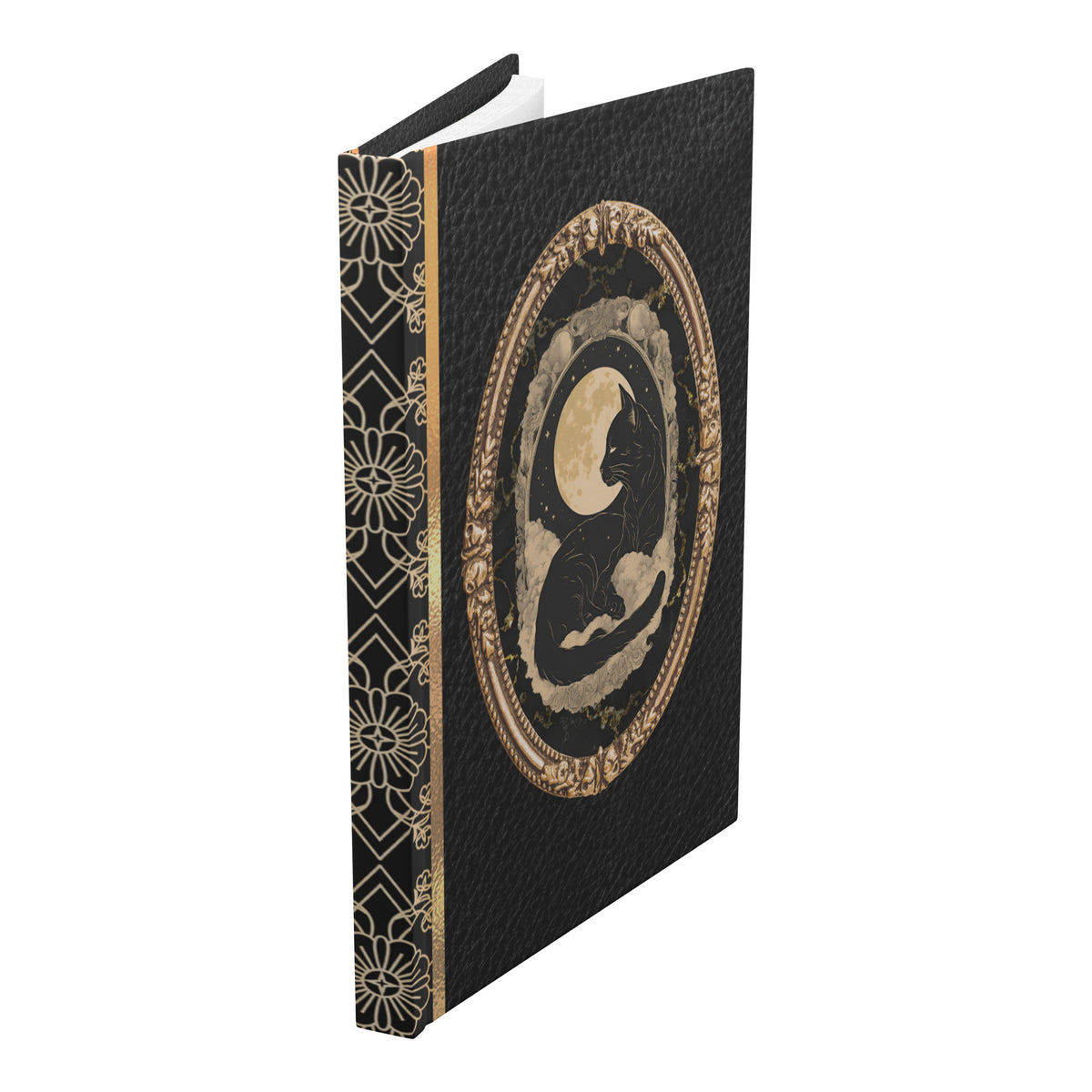 Black Cat Journal | Witchcore Gift | Dark Celestial Notebook Gift | Beautiful Luxury Notebook Gift