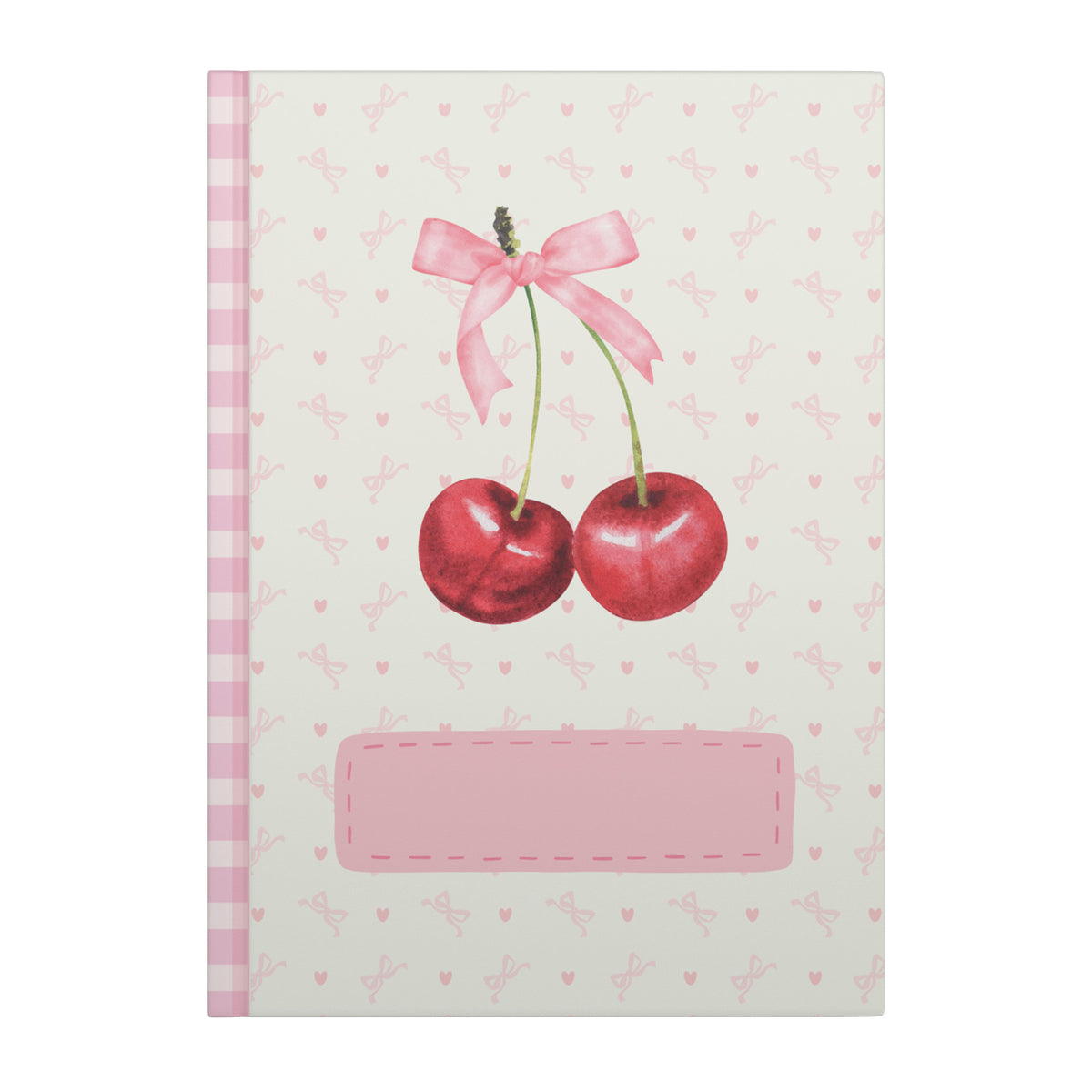 Cherry Bow Coquette Journal | Pink Notebook Gift for Her