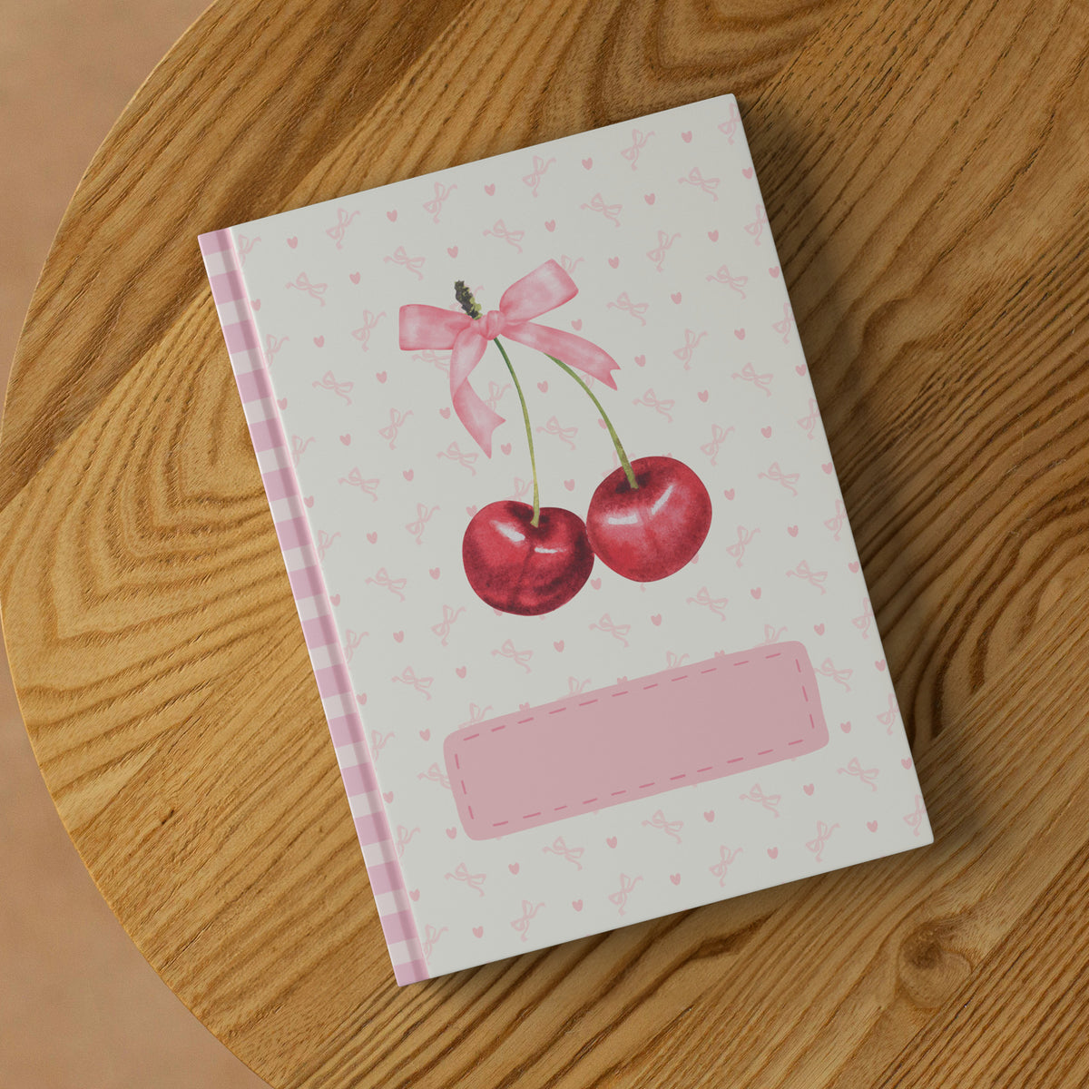 Cherry Bow Coquette Journal | Pink Notebook Gift for Her
