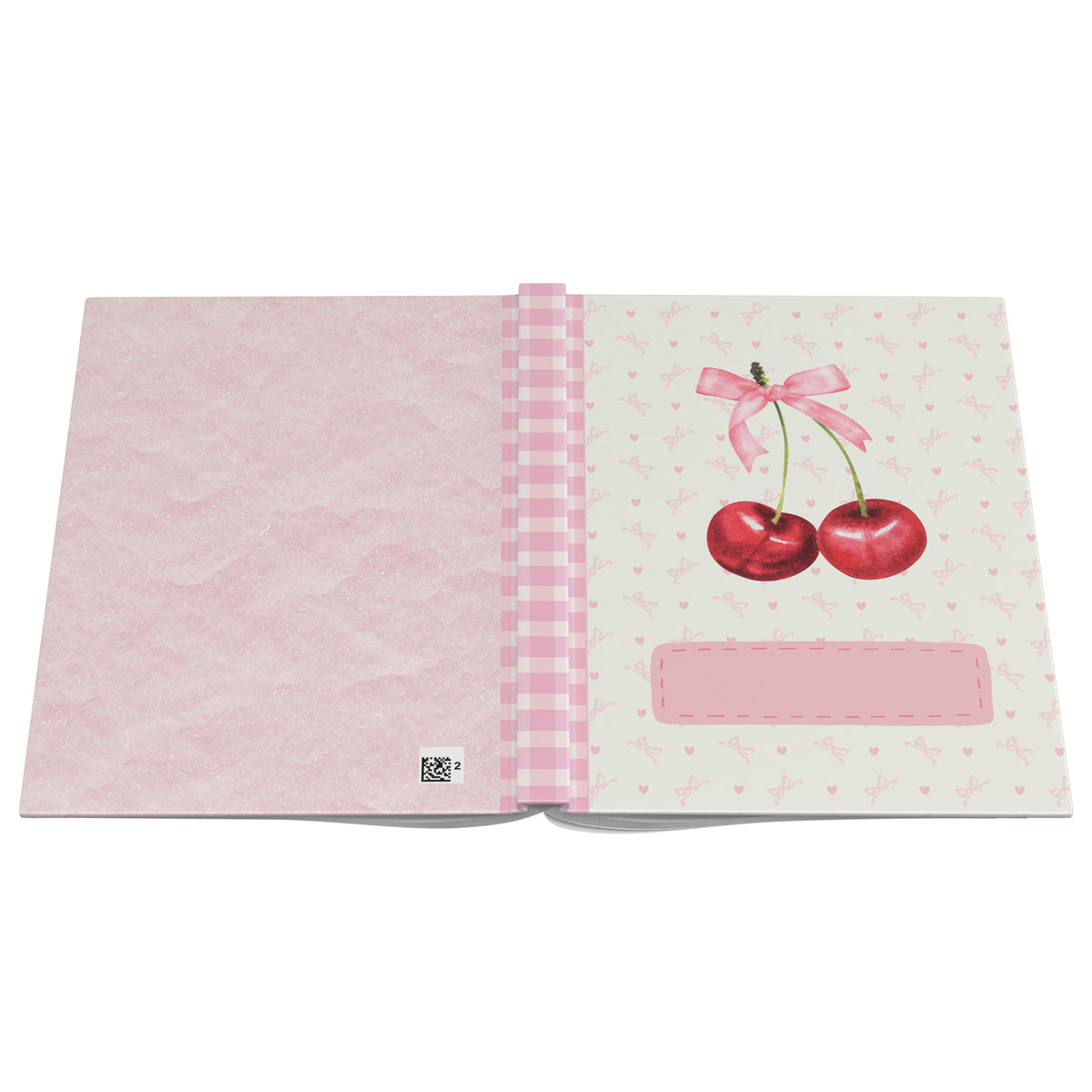 Cherry Bow Coquette Journal | Pink Notebook Gift for Her