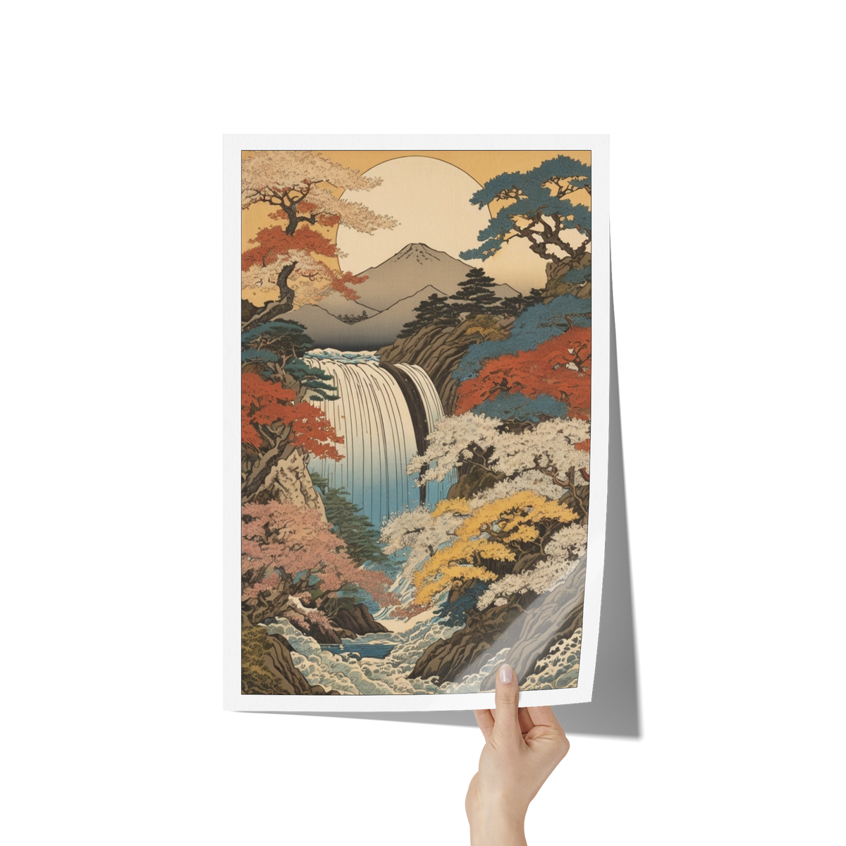 Hokusai_Ukiyo-e_Wall_Art__Colorful_Trad_12x18_Hand_V_Mockup.png