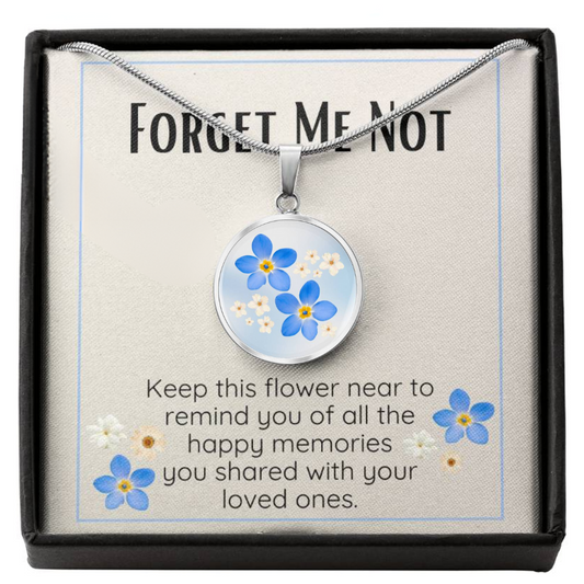Forget Me Not Necklace | Unique Gift for Her | Remembrance Gift | Gift for Loss | Bereavement Gift