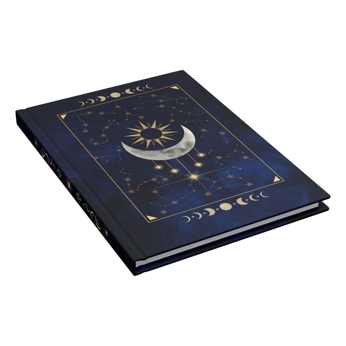 Sun & Moon Phases Journal | Dark Celestial Notebook Gift