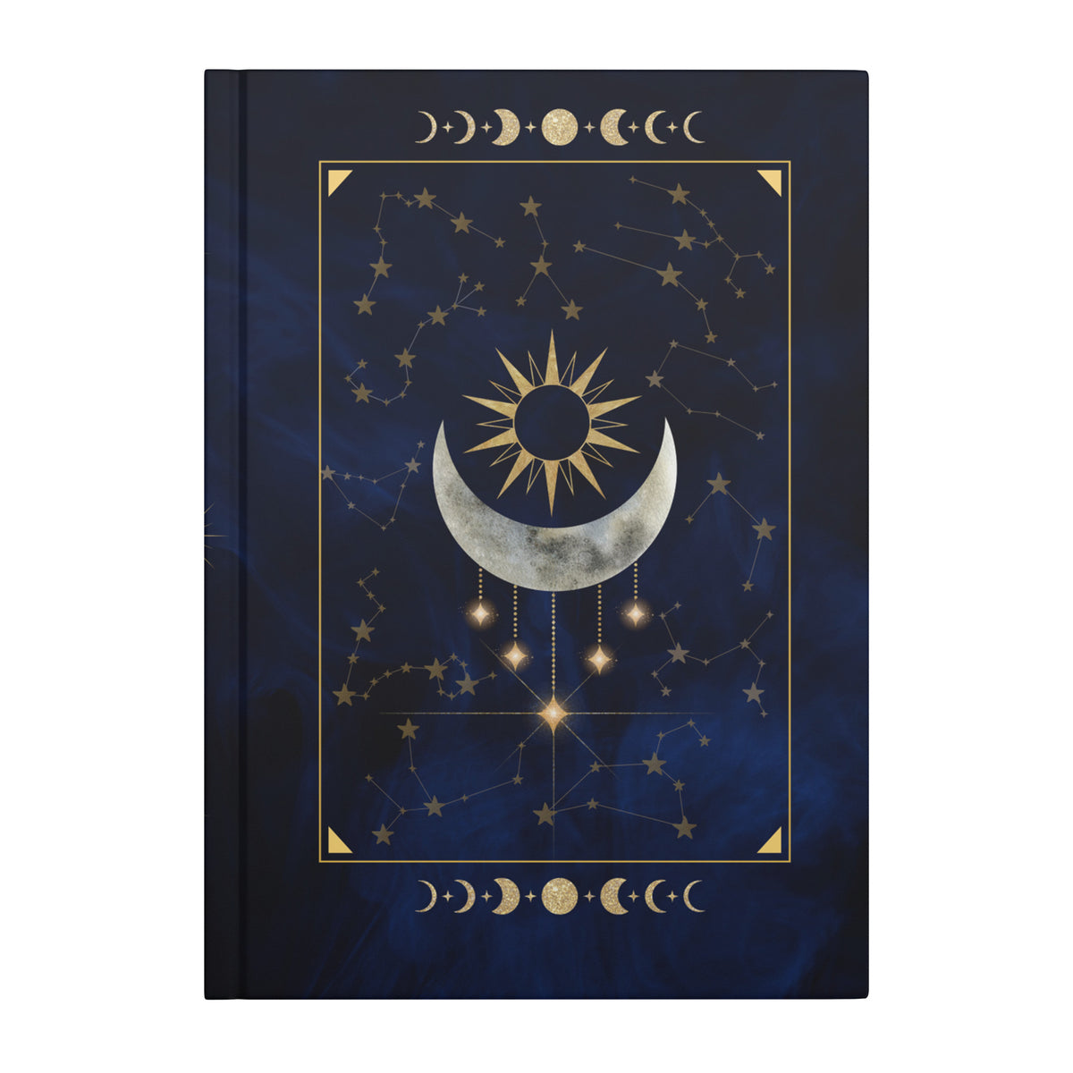 Sun & Moon Phases Journal | Dark Celestial Notebook Gift