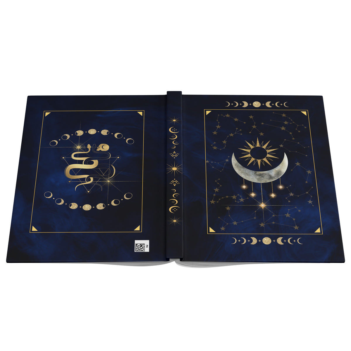 Sun & Moon Phases Journal | Dark Celestial Notebook Gift