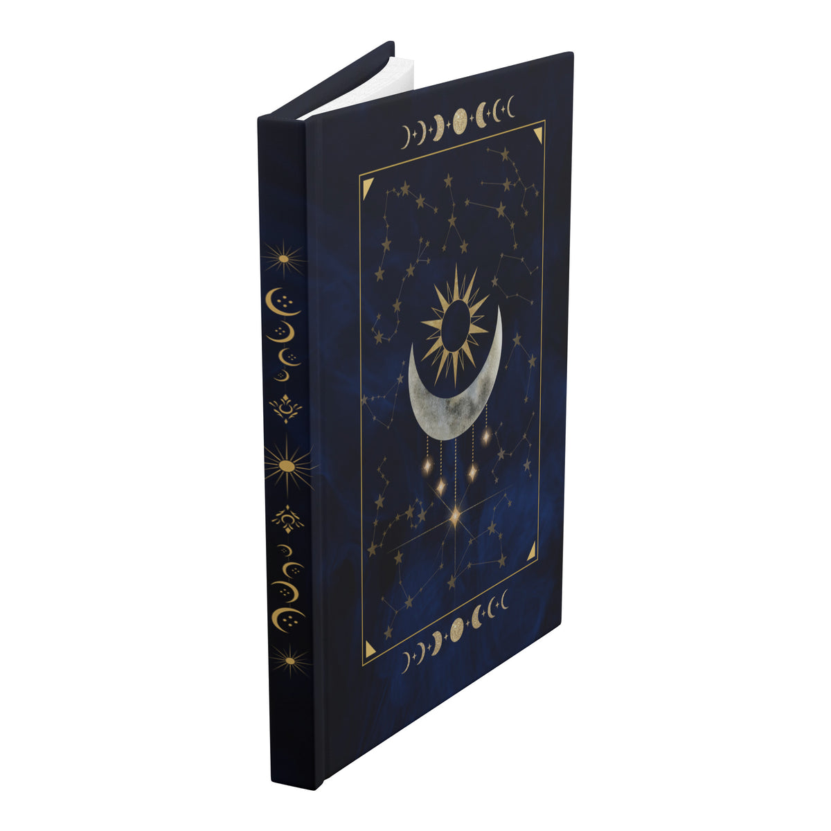 Sun & Moon Phases Journal | Dark Celestial Notebook Gift