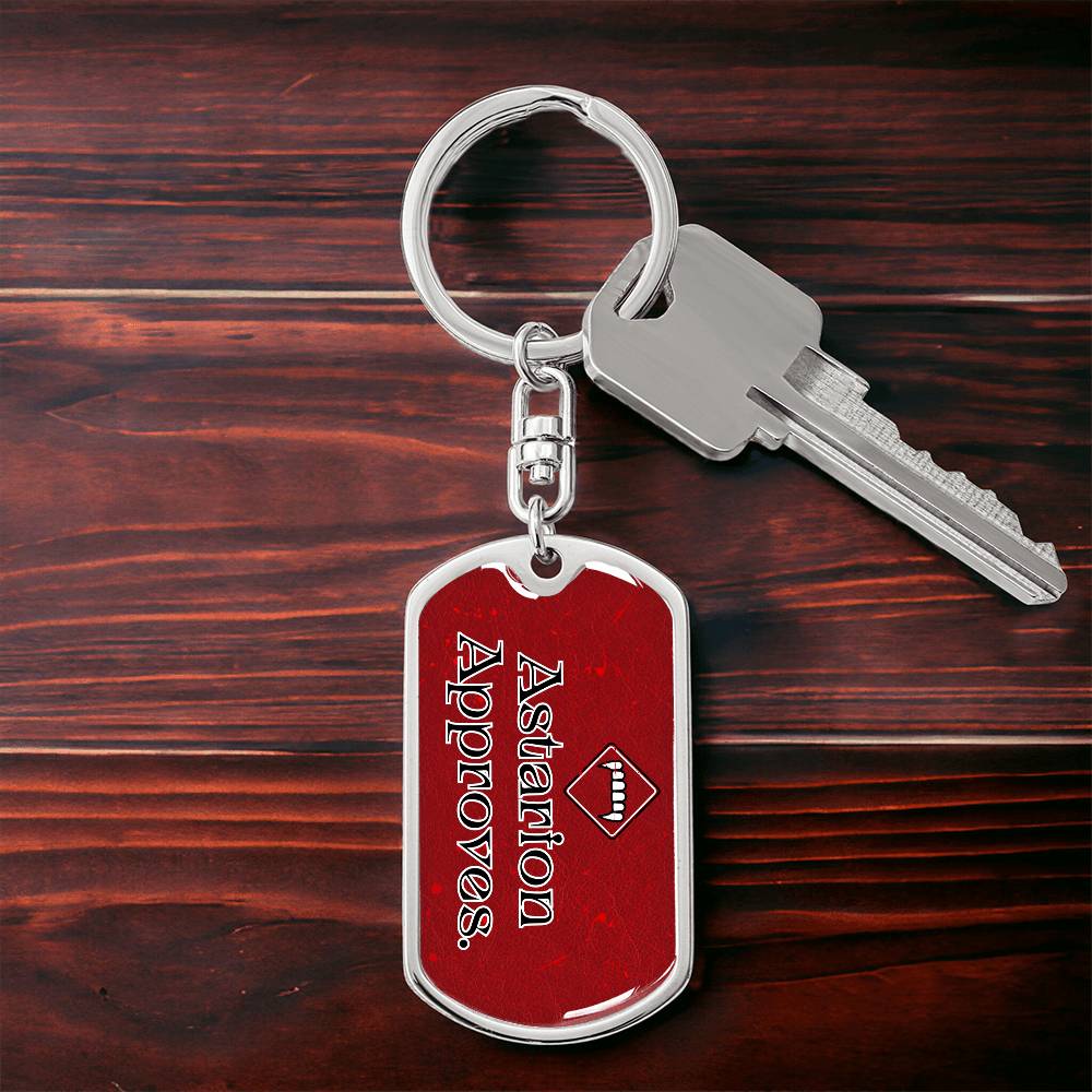 Astarion Approves Keychain | Video Game Quote Keychain | BG3 Companion Approval