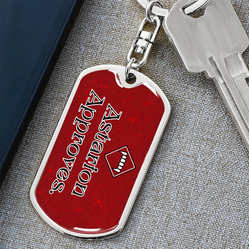 Astarion Approves Keychain | Video Game Quote Keychain | BG3 Companion Approval