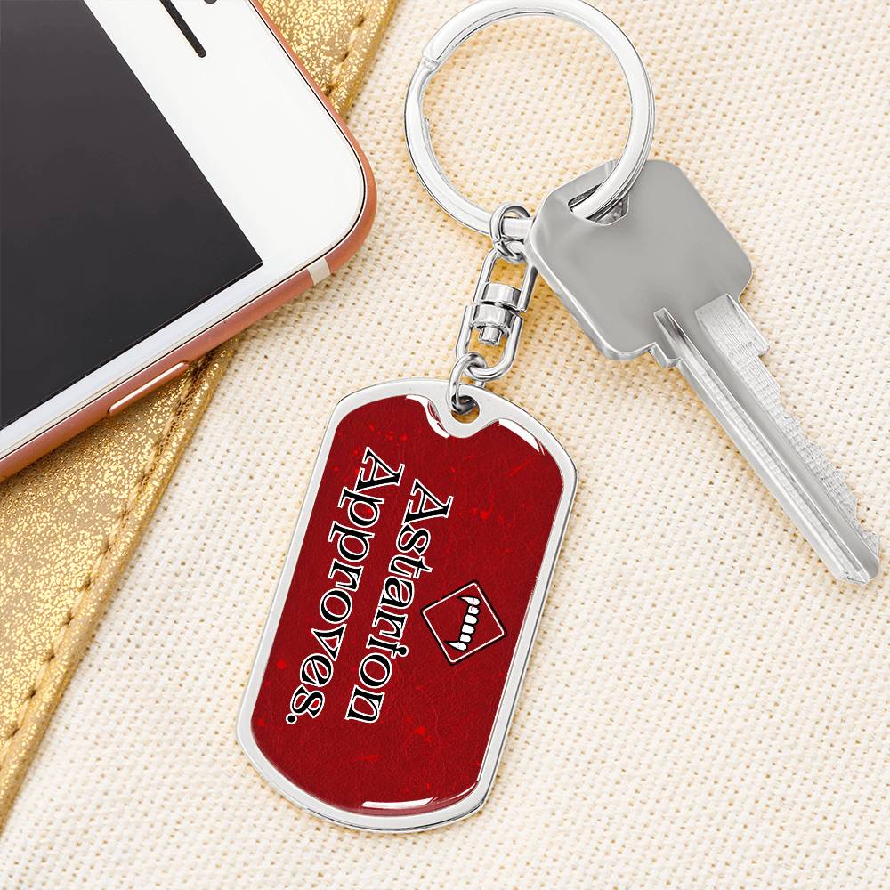 Astarion Approves Keychain | Video Game Quote Keychain | BG3 Companion Approval