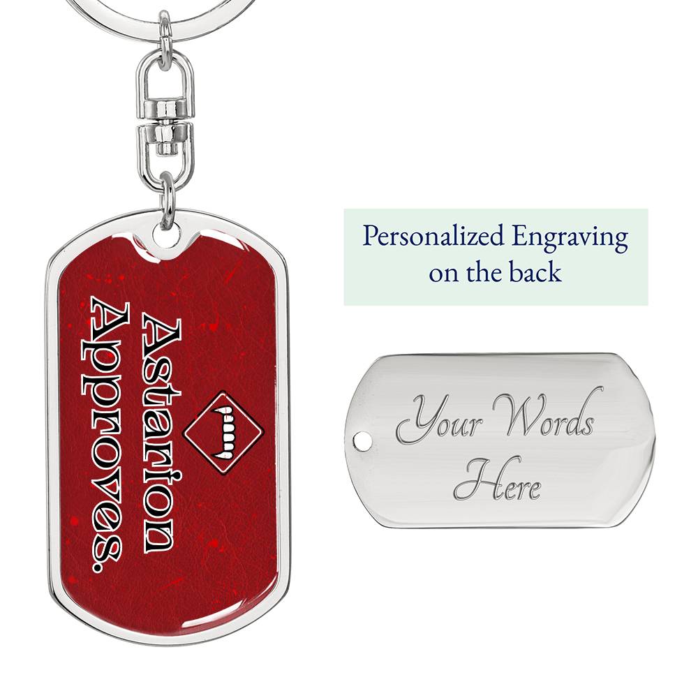 Astarion Approves Keychain | Video Game Quote Keychain | BG3 Companion Approval
