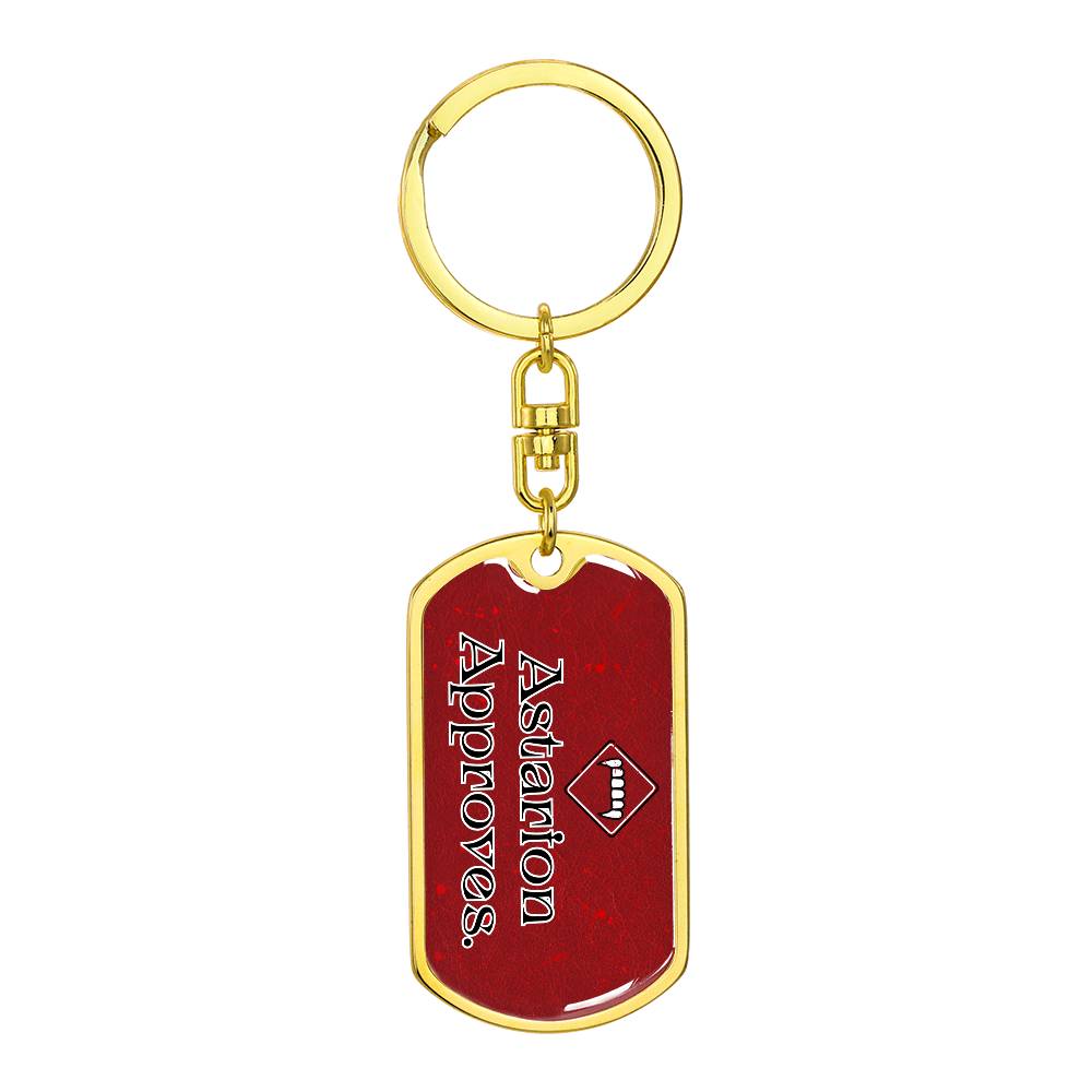 Astarion Approves Keychain | Video Game Quote Keychain | BG3 Companion Approval