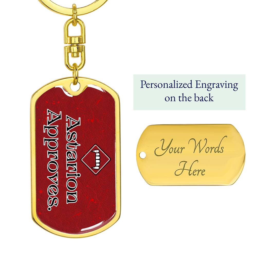 Astarion Approves Keychain | Video Game Quote Keychain | BG3 Companion Approval